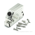 Silver D-SUB plastic shell connector